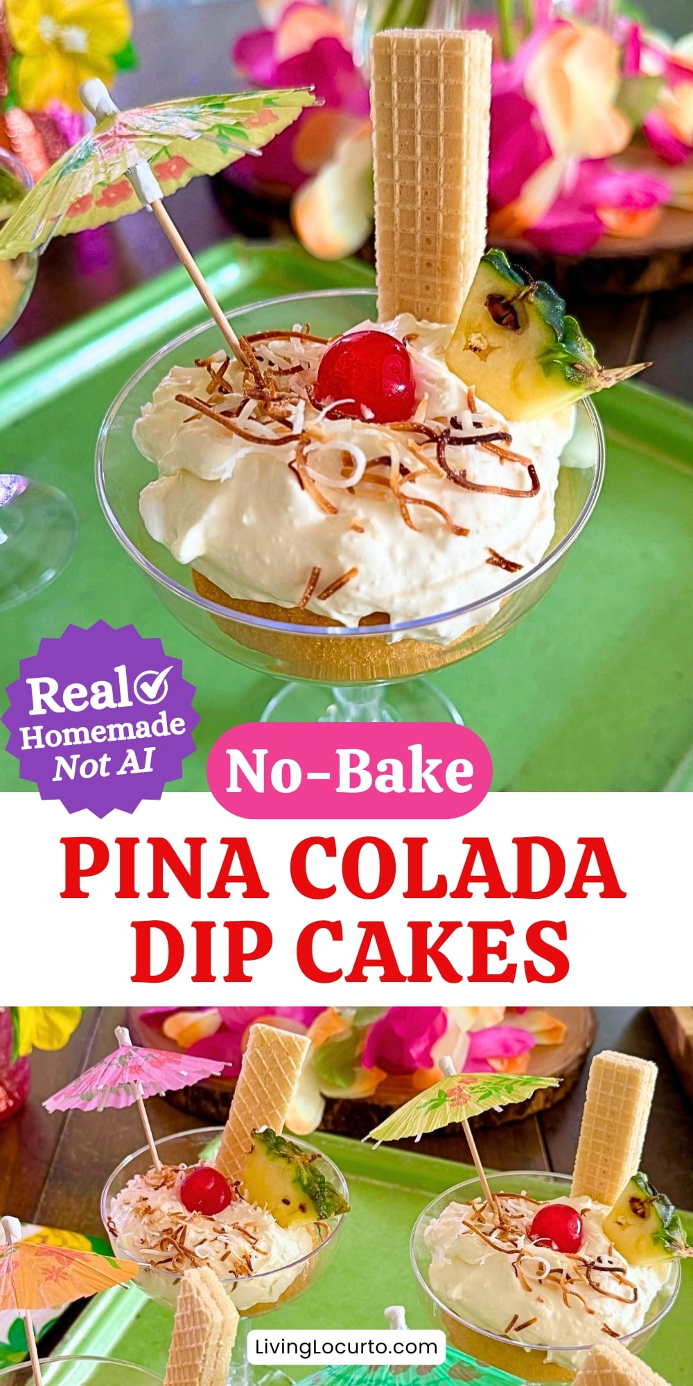 Pina Colada Dip Cakes 16 Pina Colada Dip Cakes Recipe