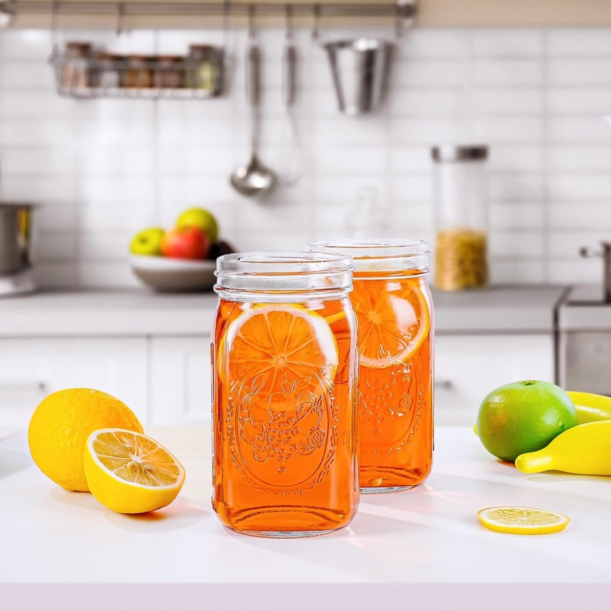 Toy Story Green Alien Pineapple Lemonade 4 large mason jars